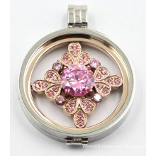 Classical Silver Locket with Interchangeable Coin